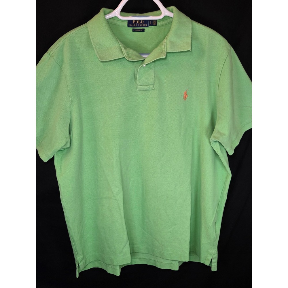 Polo Ralph Lauren Men's Classic Fit Green Short Sleeve Polo Shirt Size L